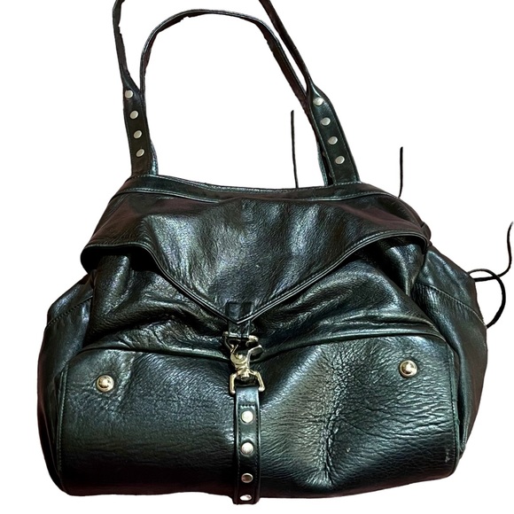 Botkier Large Black Leather TRIGGER bag - Picture 1 of 9